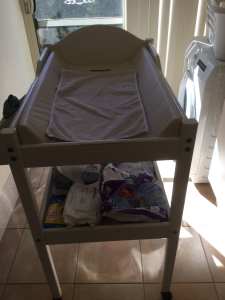 Childcare brand baby change table on castors