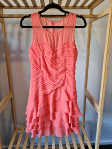 Womens Formal Peach Pink Dress