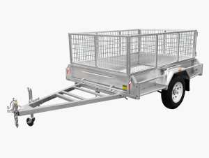 7x5 box trailer galvanized welded body with free cage 600mm
