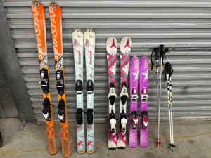 Kids Snow Skis, Poles & Boots
