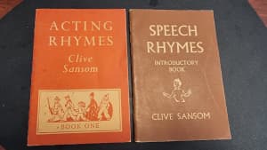 Speech Rhymes, introductory book and Acting Rhymes, book one by Cl
