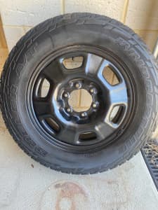 225/70/17 - Bridgestone Dueler A/T:  1 x tyre and rim (120 Prado rim)