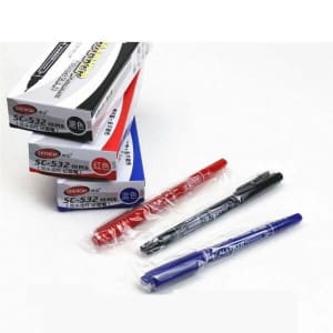 3 Colours Dual Tip Gel/Permanent Marker Pens-Fabric-CD-Metal-Ceramic