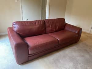 Leather sofa 2 seater plus single seat