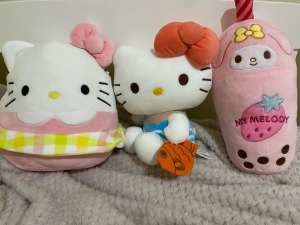 Hello Kitty Squishmallow/ Hello Kitty Mermaid/ My Melody Boba Plushie