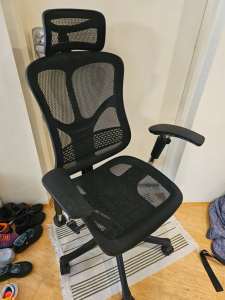 Office Chair with arm and head support