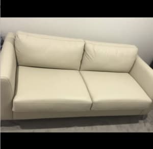 Leather pull out sofa