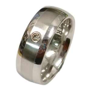 Triton Tungsten Carbide Mens Diamond Ring Size X - 6750