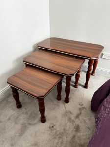 Vintage Wooden Nesting side tables