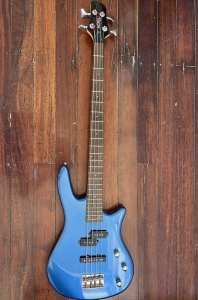Morel Bass Guitar with case, tuner and strap