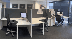 Citi Panel Workstation 6 Person Pod desks and screens (RRP $3,900)