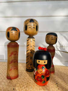 Kokeshi dolls, authentic, all have maker’s sign