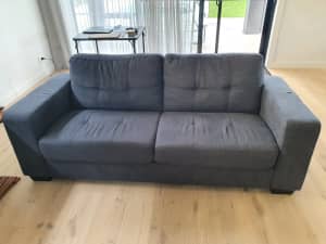 3 Seater Charcoal Sofa Inc Sofa Protection