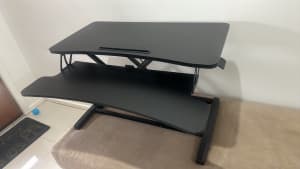 Sit stand desk large black