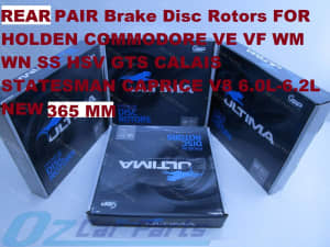 REAR PAIR Brake Disc Rotors FOR HOLDEN COMMODORE VE VF WM WN SS V8