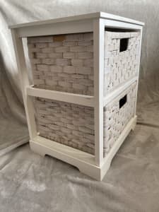 White 2 draw, bedside table