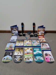 Singstar PS2 Bundle with 7 Games + 2 Microphones + Adapter
