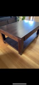 Solid timber coffee table