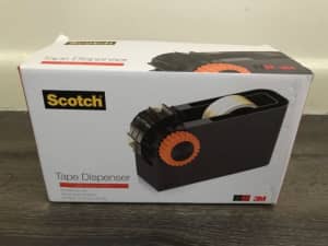 3M Scotch Tape Dispenser For 3 inch Tape Cutter Pen Holder Black