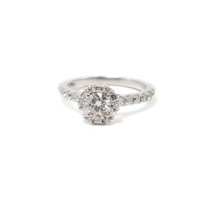 223508 - Rand 18K White Gold Diamond Halo Ring Size J
