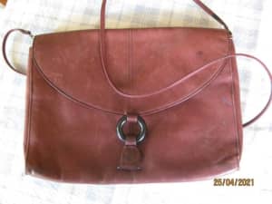 Vintage Leather clutch, shoulder or hand bag