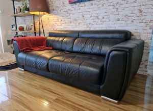 3 seater leather couch @$400