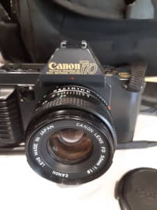Canon camera T70 and accessories
