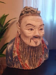 Confucius Wood Carving 