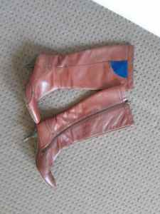 Leather Miss Sixty Brown Tan Boots size 38