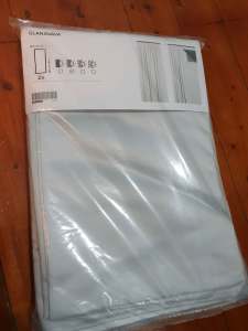 IKEA curtains (pair) light grey 143x240