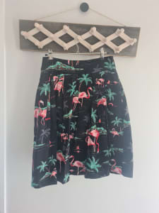 Review Palm Beach Prom Skirt Size 8 (Flamingos)