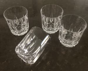 Crystal Drinking Glasses x 4