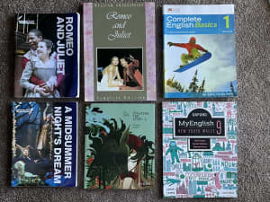 Textbooks - Science, History, Geography, English, French.