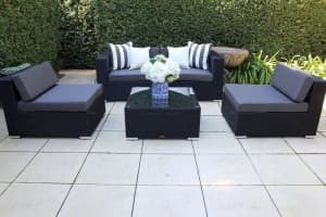 Wicker lounge setting,outdoor,B/New,2 yr wty,European style