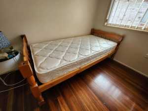 2 single beds with mattresses. $100 each or $170 for both 