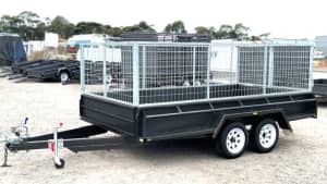 12x6 Heavy Duty Tandem Axle 3ft Cage Trailer for Sale