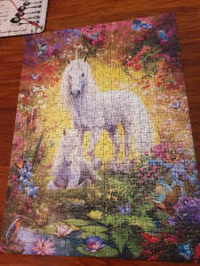 500 piece Ravensburger puzzle ‘unicorn and foal’