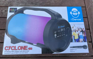 (Brand new) iDance Cyclone 400 Karaoke Bluetooth Speaker with mic