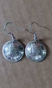 Silver coin earrings or Coin Pendants, Shillings,sixpence or threepenc