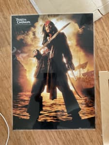 Pirates of the Caribbean movie poster - laminated