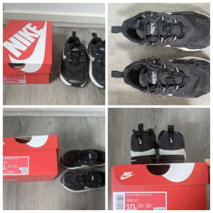 Nike Air Max 270 RT, Kids size 10 C Black RRP $110 