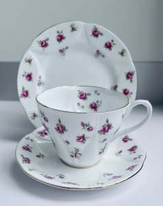 Royal Albert rosalie rare find Tea Cup Trio Set