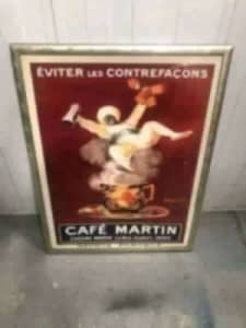 Framed cafe Martin advertising print professionally framed