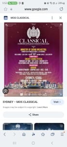 Ministry of sound classical 1x ticket 