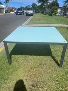 8 Seater Outdoor Table - Square Glass Top