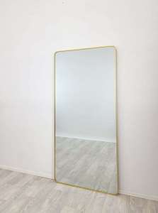 Gold Metal Rectangle Mirror - Medium 80cm x 170cm...