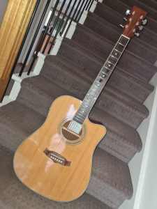 Acoustic GuitarTanglewood Deluxe Solid Cedar Top builtin /Pickup Tuner