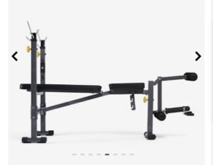 Get fit with Evo electric walking machine with bench press and weights