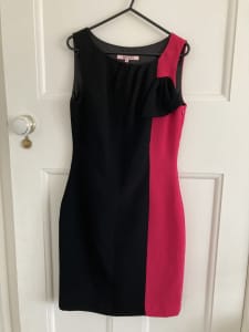 Review black dress with pink trim Size 8
