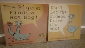Kids baby book Mo Willems pigeon book bus hot dog